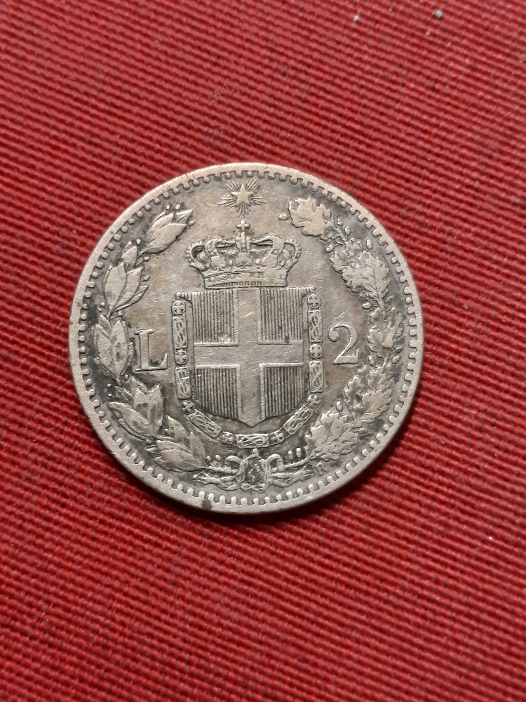  Izalien 2 Lire 1881 Silber   