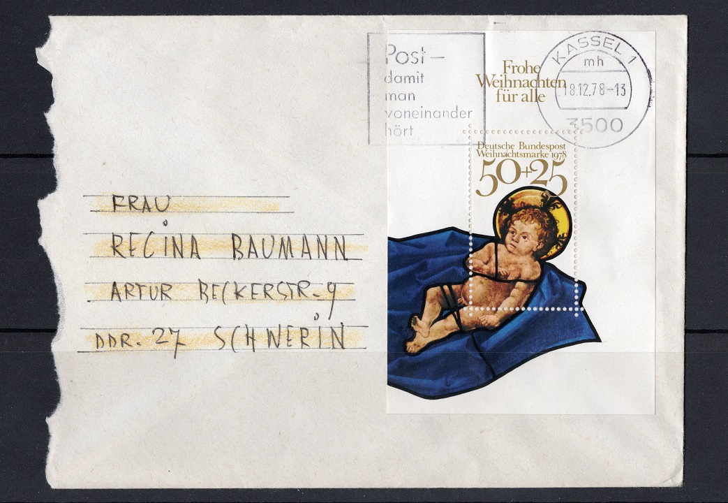  BRD 1978 Brief mit Mi.989 Block 17/ Echt gelaufen/ Top Stempel   