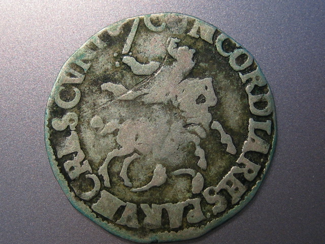  Niederlande Nimwegen/Nijmegen Reiterschhilling 6 Stüber 1686 Silber   