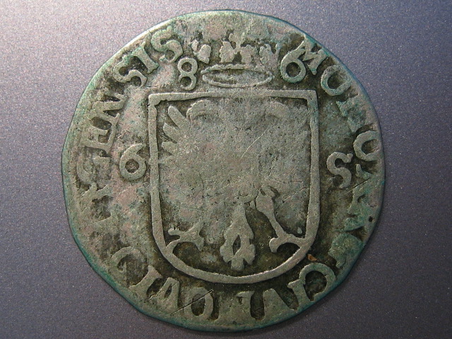  Niederlande Nimwegen/Nijmegen Reiterschhilling 6 Stüber 1686 Silber   
