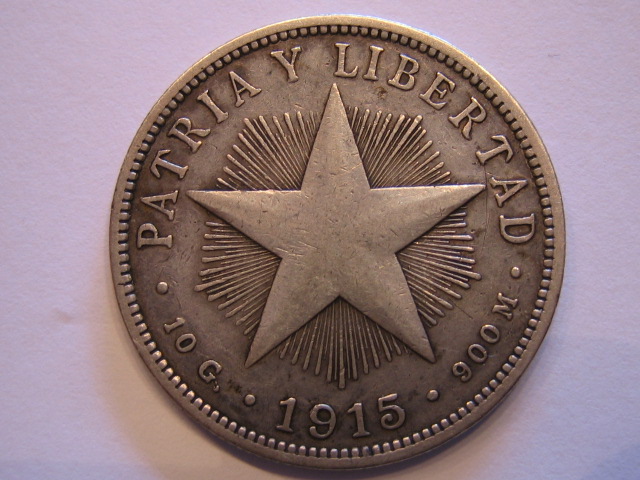  Kuba 40 Centavos 1915 Silber   