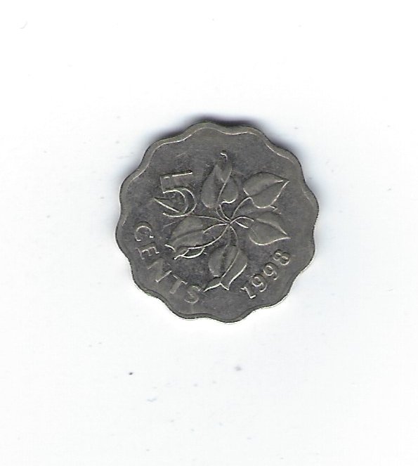  Swaziland 5 Cents 1998   