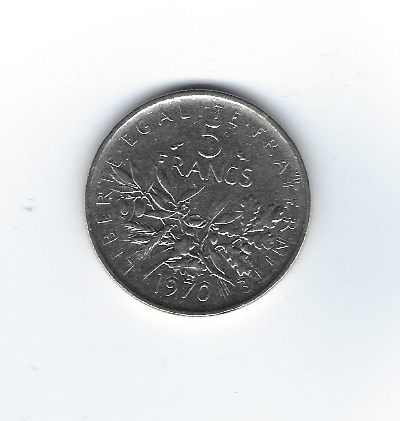  Frankreich 5 Francs 1970   
