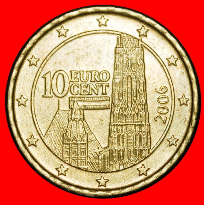 Ⰺ NORDIC GOLD CATHEDRAL (2002-2026): AUSTRIA ★ 10 EURO CENTS 2006! DIE I! LOW START ★ NO RESERVE!
