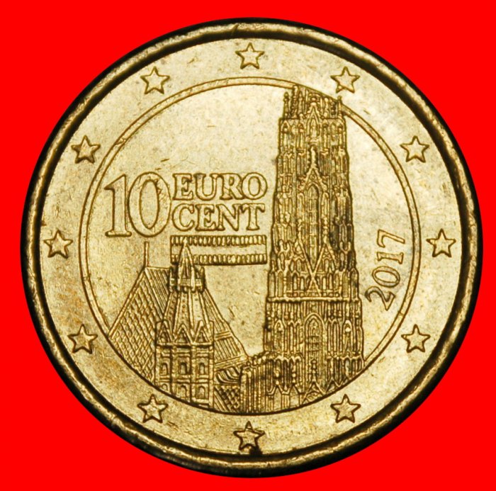  Ⰺ NORDIC GOLD CATHEDRAL (2002-2026): AUSTRIA ★ 10 EURO CENTS 2017! DIE I! ★LOW START ★ NO RESERVE!   