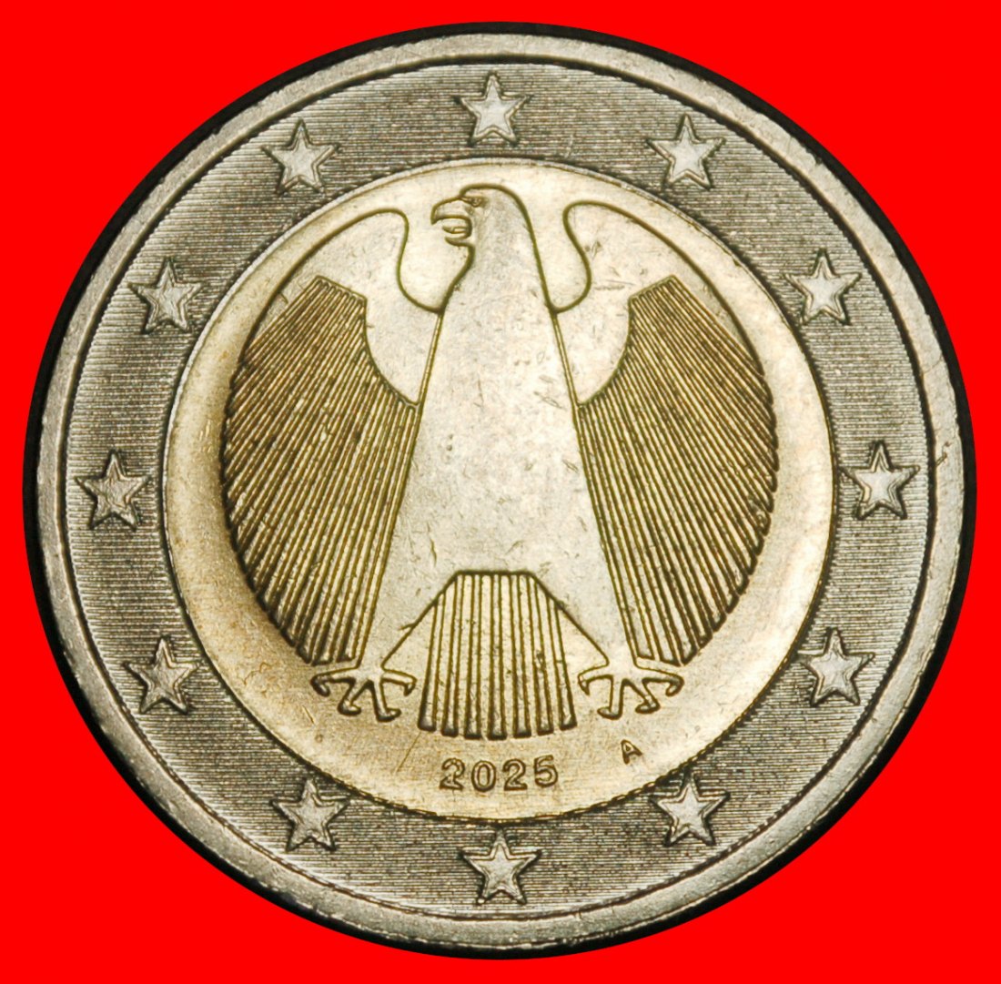 Ⰺ NON-PHALLIC TYPE (2007-2026): GERMANY ★ 2 EUROS 2025A PRUSSIA! DIE I!★LOW START ★ NO RESERVE!