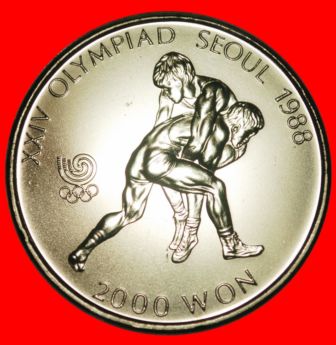 Ⰺ UdSSR GOLD OLYMPIADE: KOREA ★ 2000 WON 1987! STG STEMPELGLANZ! ★OHNE VORBEHALT!