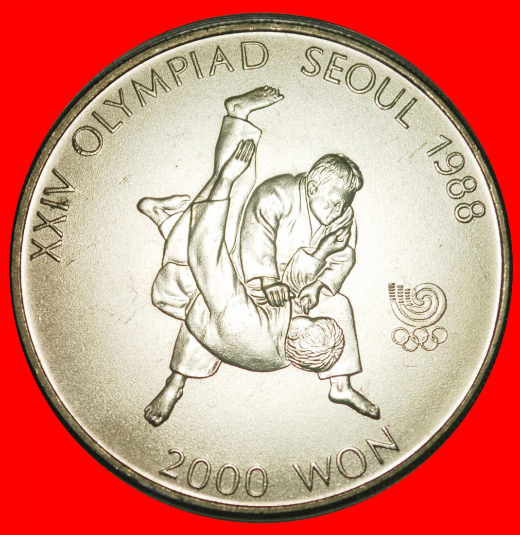 Ⰺ YIN-YANG OLYMPIADE: KOREA ★ 2000 WON 1987! STG STEMPELGLANZ! ★OHNE VORBEHALT!