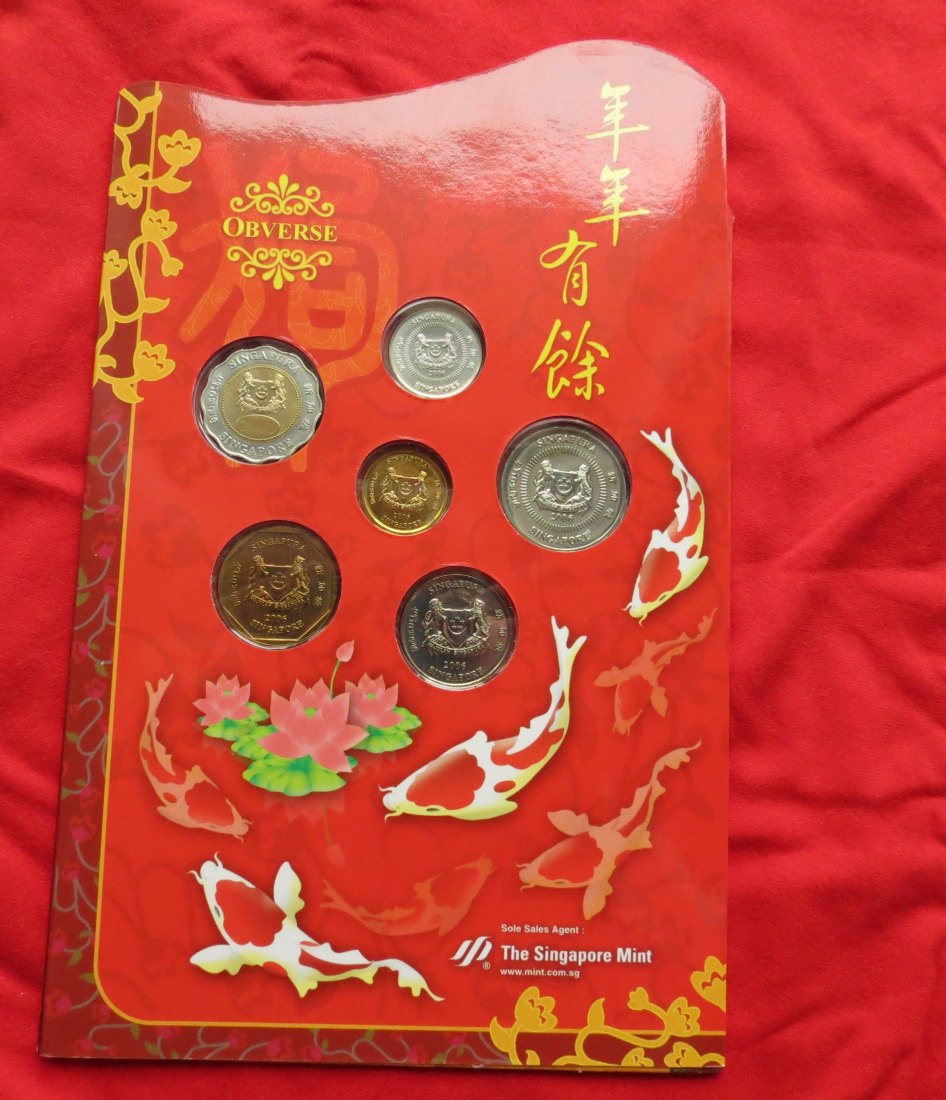 SINGAPORE set 5 10 20 50 cents 1 5 $ 2006