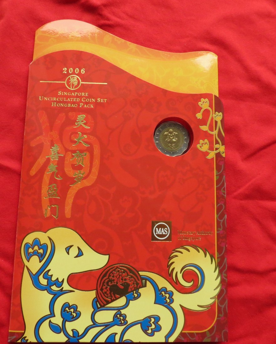  SINGAPORE set 5 10 20 50 cents 1 5 $ 2006   