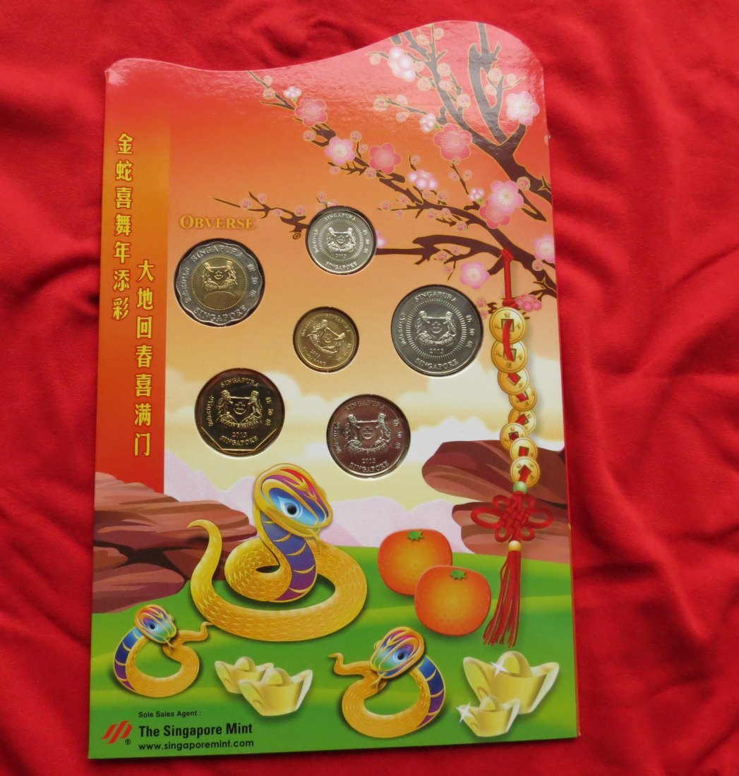 SINGAPORE set 5 10 20 50 cents 1 5 $ 2013