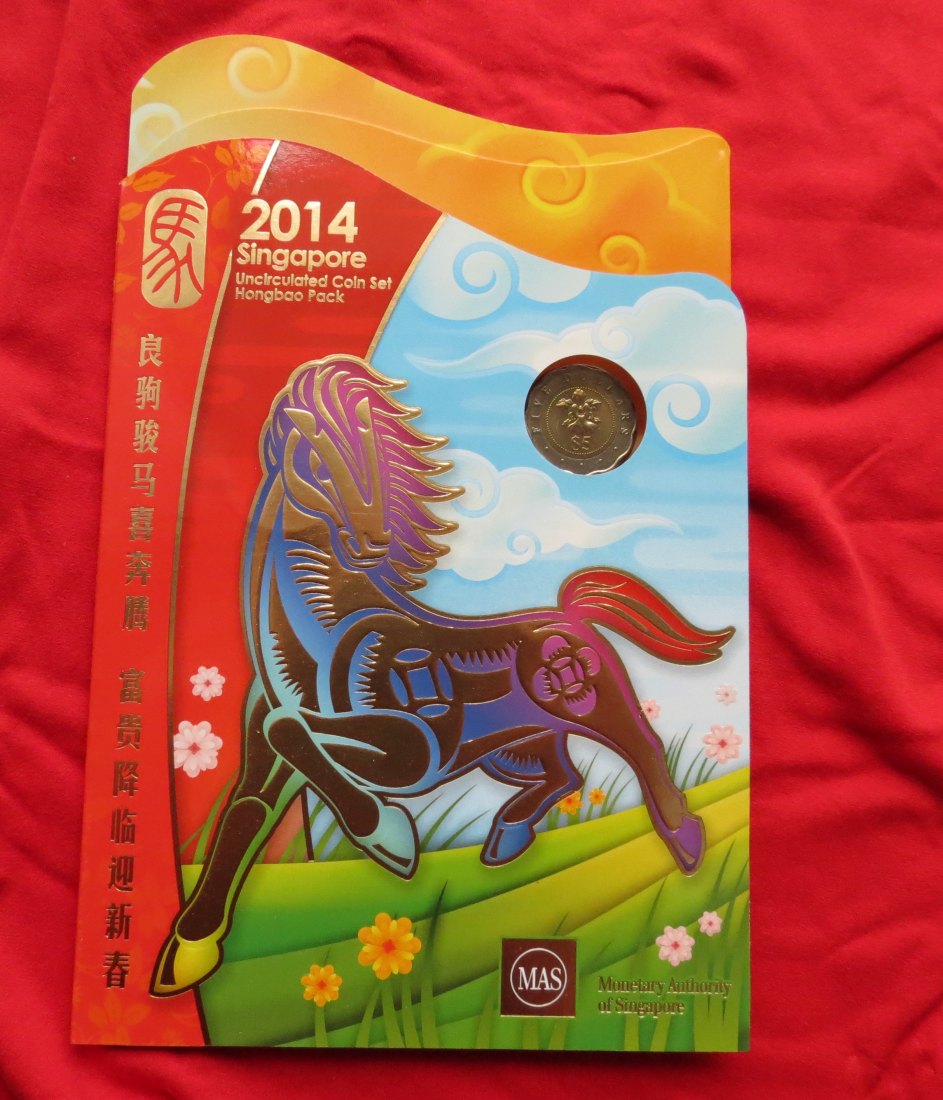  SINGAPORE set 5 10 20 50 cents 1 5 $ 2014   