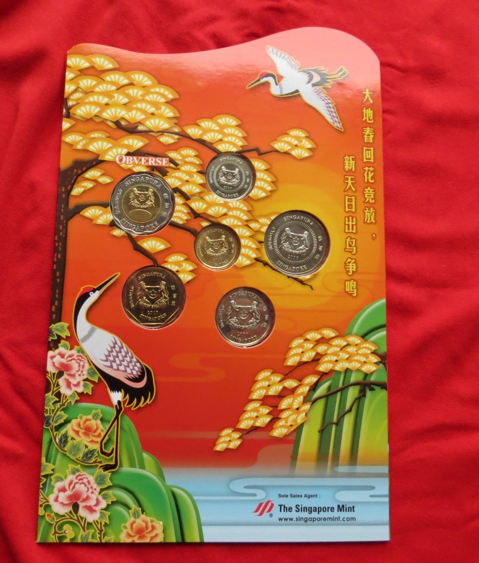 SINGAPORE set 5 10 20 50 cents 1 5 $ 2010