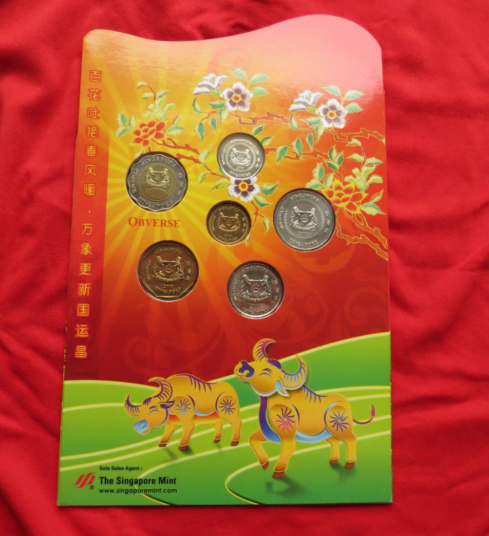 SINGAPORE set 5 10 20 50 cents 1 5 $ 2009