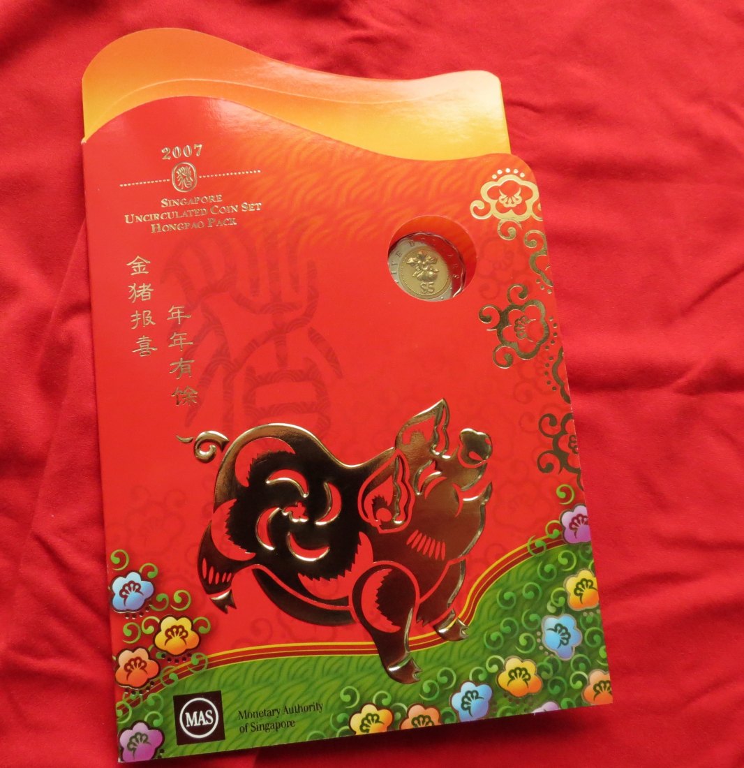  SINGAPORE set 5 10 20 50 cents 1 5 $ 2007   