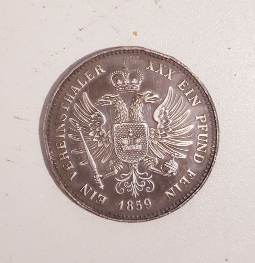  Schwarzburg Rudolstadt Taler 1859 PP Einseitiger Abschlag Selten   