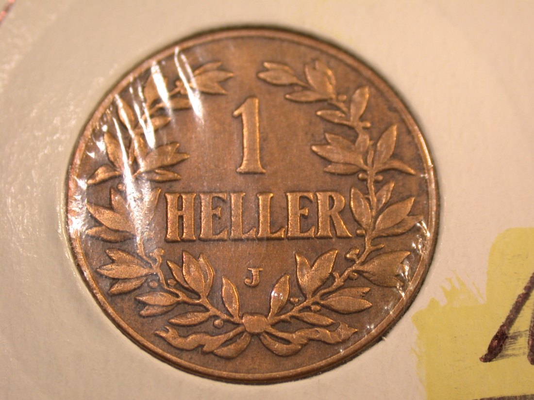 J35 D.O.A Ostafrika 1 Heller 1908 J in ss-vz Originalbilder