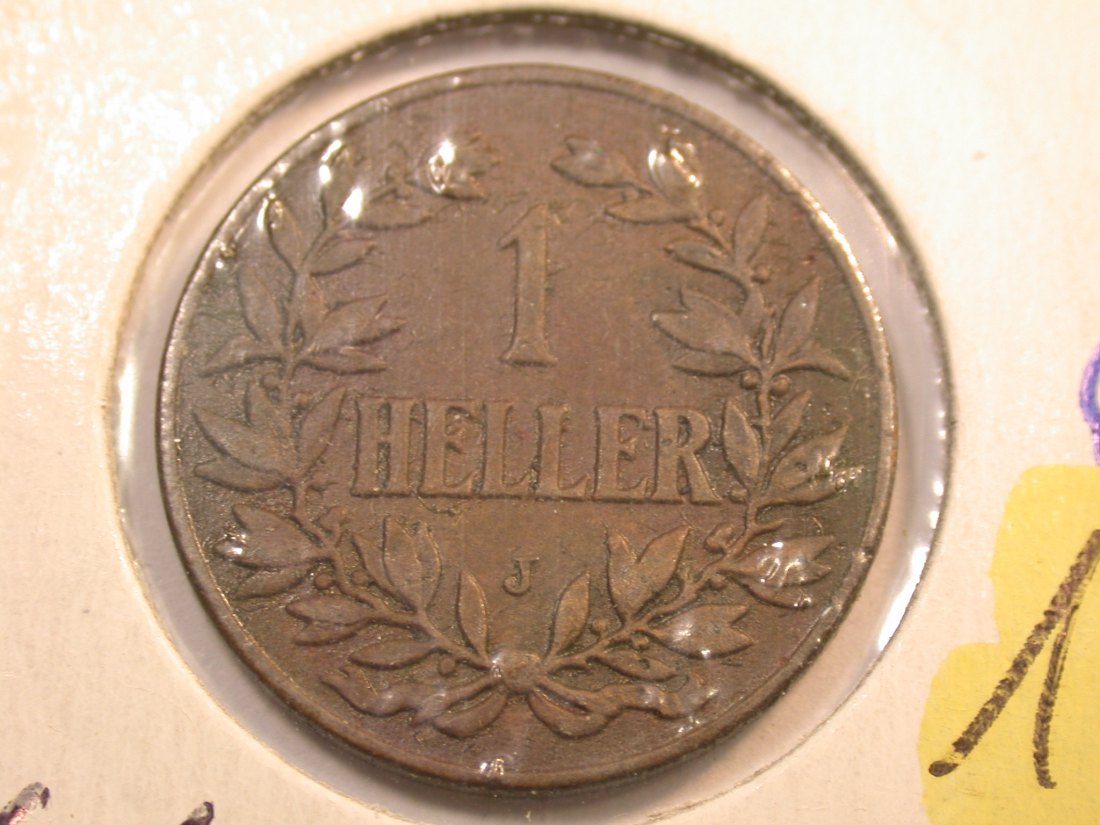  J35  D.O.A Ostafrika  1 Heller 1907 J in vz-st   Originalbilder   