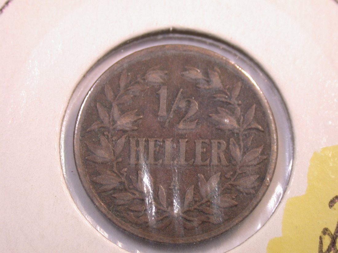 J35 D.O.A Ostafrika 1/2 Heller 1905 A in ss-vz Originalbilder