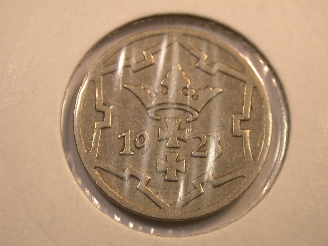  J35  Danzig  5 Pfennig 1923 in ss-vz  Originalbilder   