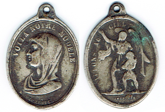  SZAIVERT EUROPA FRANKREICH 19. JHDT. RELIGION MEDAILLE AE VERSILBERT ALLONS AU CIEL   