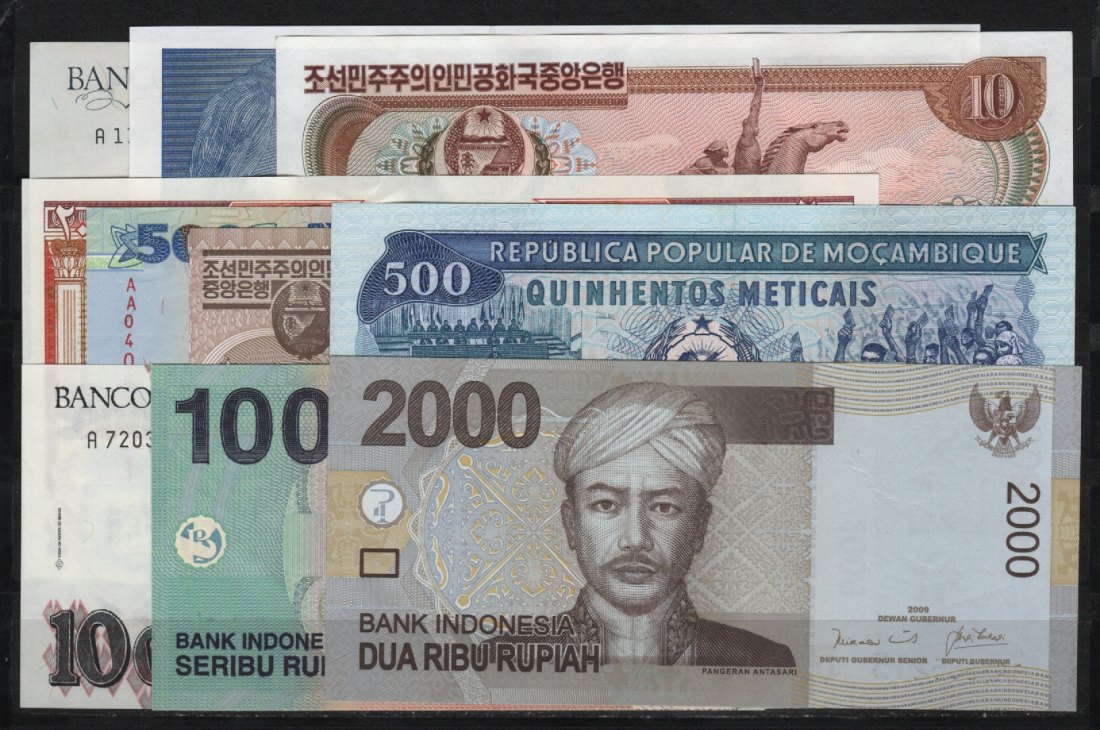  20 BANKNOTEN ALLE WELT IN UNZIRKULIERTER ERHALTUNG!   