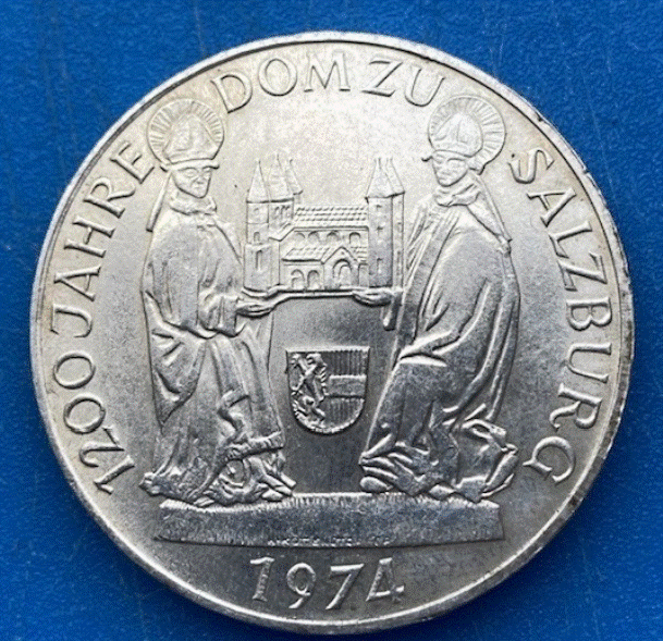  SILBER - Österreich 50 Schilling 1974 1200 Jahre Dom zu Salzburg   