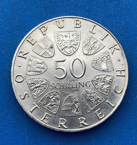  SILBER - Österreich 50 Schilling 1974 1200 Jahre Dom zu Salzburg   