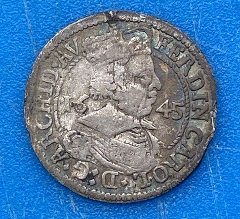  Österreich / Grafschaft Tirol 3 Kreuzer 1645 Erzherzog Ferdinand Karl Silber   