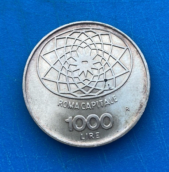  SILBER - Italien 1000 Lire 1970 100 Jahre Rom Hauptstadt ( Capitale) Concordia   