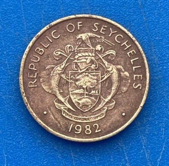  Seychellen 10 Cents 1982 Staatswappen & Thunfisch   