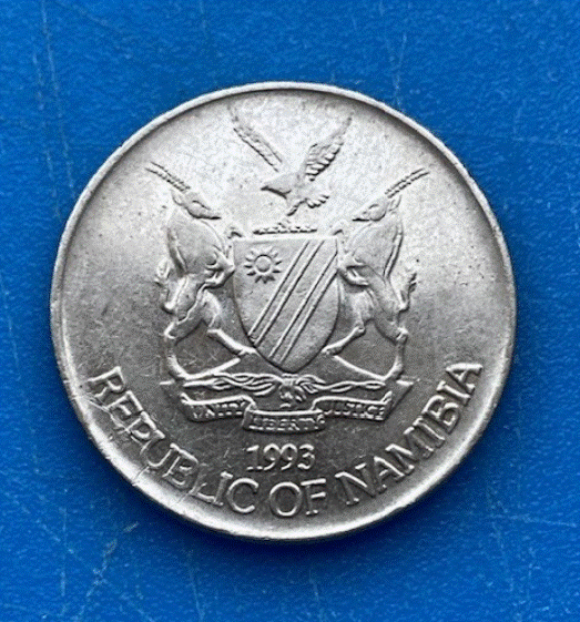  Namibia 50 Cents 1993 Staatswappen & Köcherbaum (Aloe)   