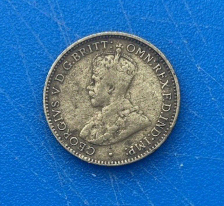  Britisch-Westafrika 3 Pence 1933 George V. | Kolonie Nigeria   