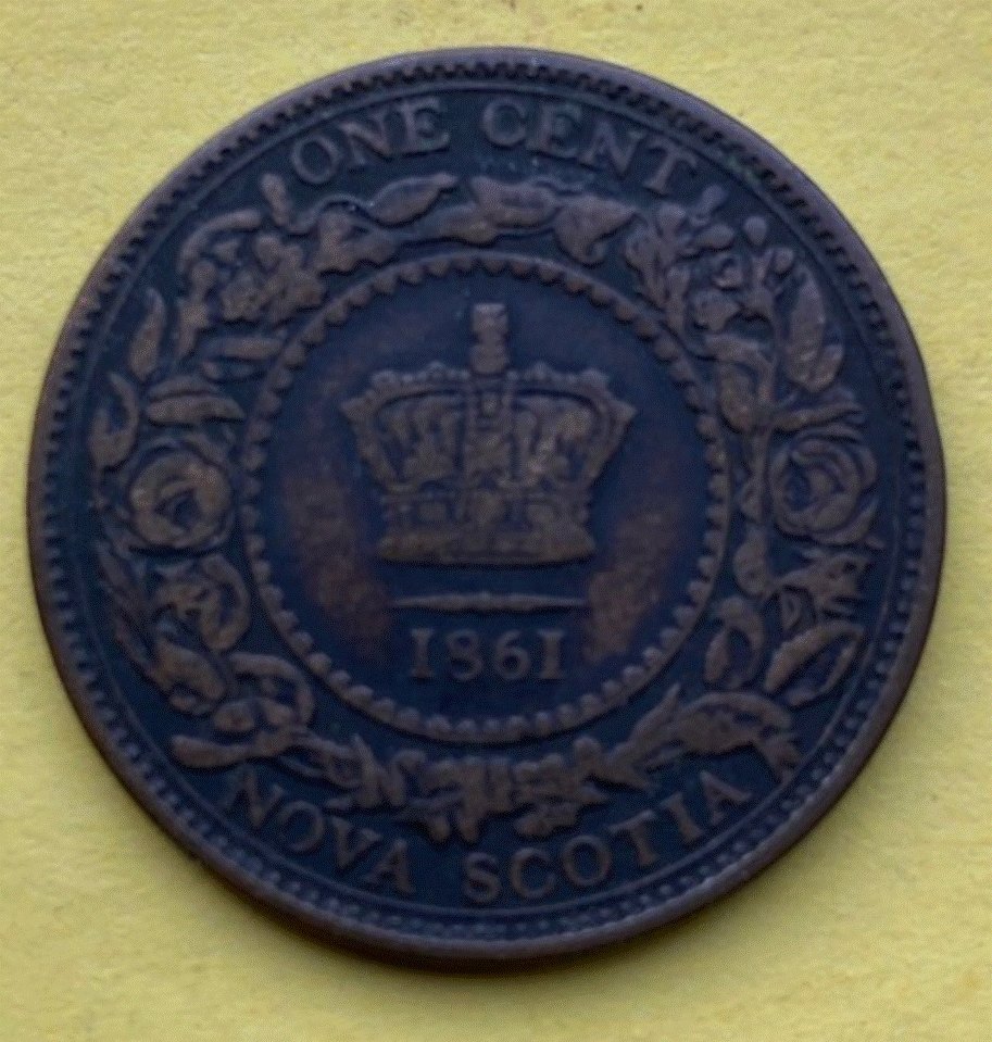  Kanadische Provinzen 1 Cent 1861 | Neu-Schottland | Victoria  Materialdetails Bronze  Gewicht (g) 5,   