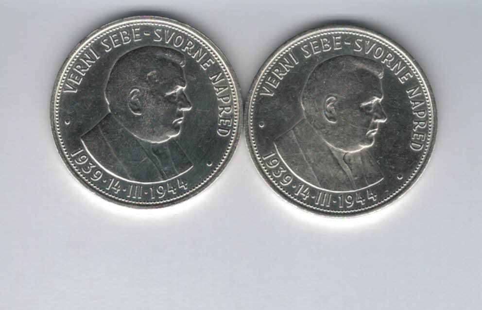  50 Korun 1944 Silbermünze 700/16,5g 2 Stk. Slowakei Spittalgold9800 (3469)   
