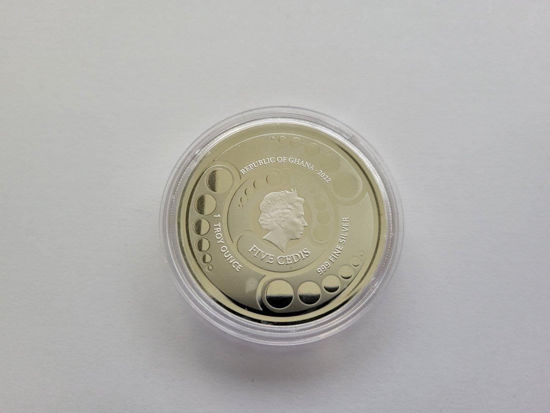  5 Cedis 2022 Alien 1 Oz Silbermünze 999 Republik Ghana Spittalgold9800 (5455   