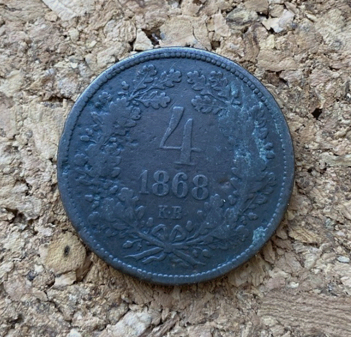  Ungarn 4 Krajczár 1868 KB Kremnitz - Österreich-Ungarn 4 Kreuzer   