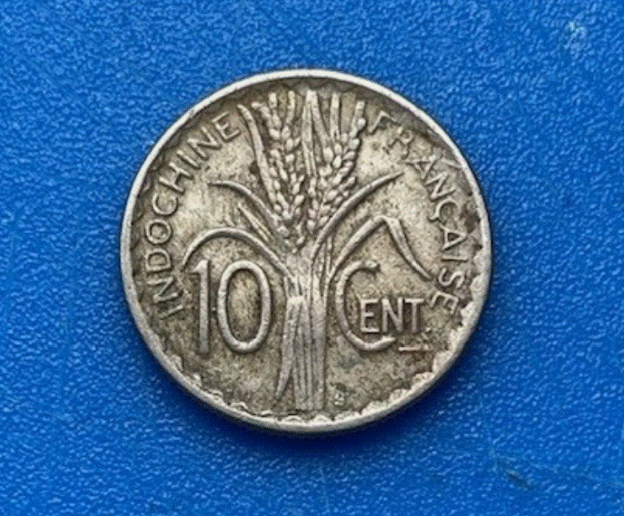  Französisch-Indochina 10 Cents 1941 Marianne & Reisähren   