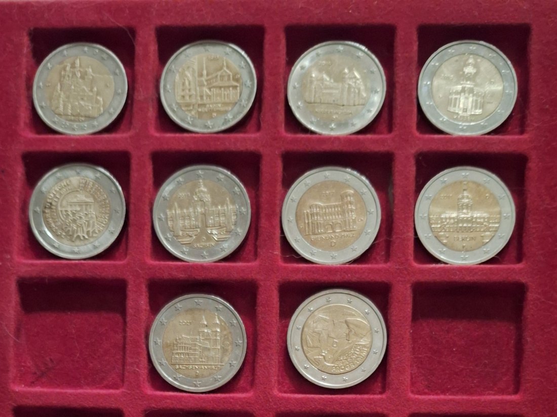  BRD 10x2 Euro 2012-2022 Gedenk-/Sondermünzen lose   