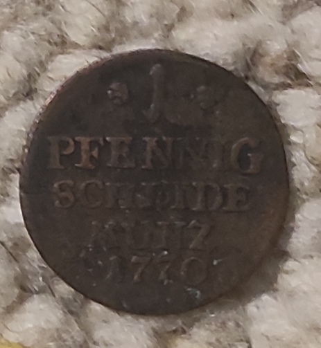  Sachsen 1 Pfennig 1770   