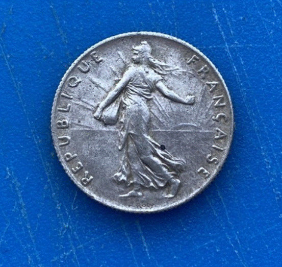  SILBER -  Frankreich  50 Centime 1917 | Säherin  Hoher Silberanteil   