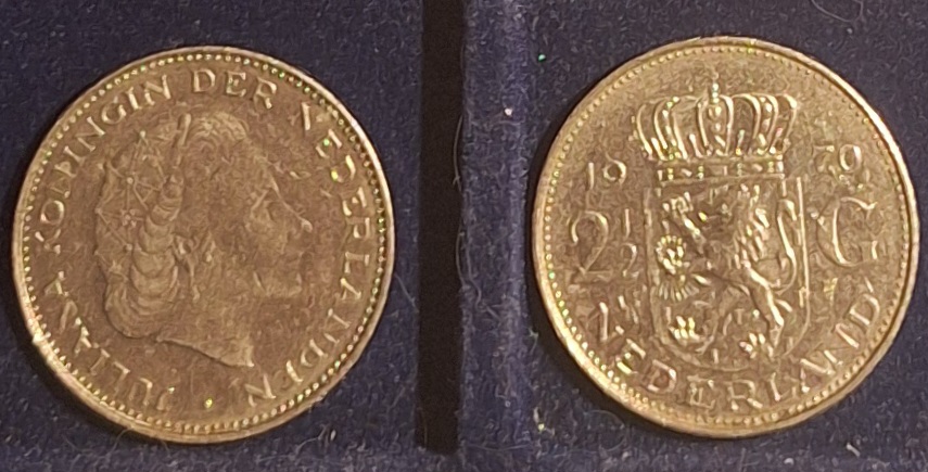  Niederlande,2-1/2 Gulden, 1970 Juliana Königin der Niederlande   