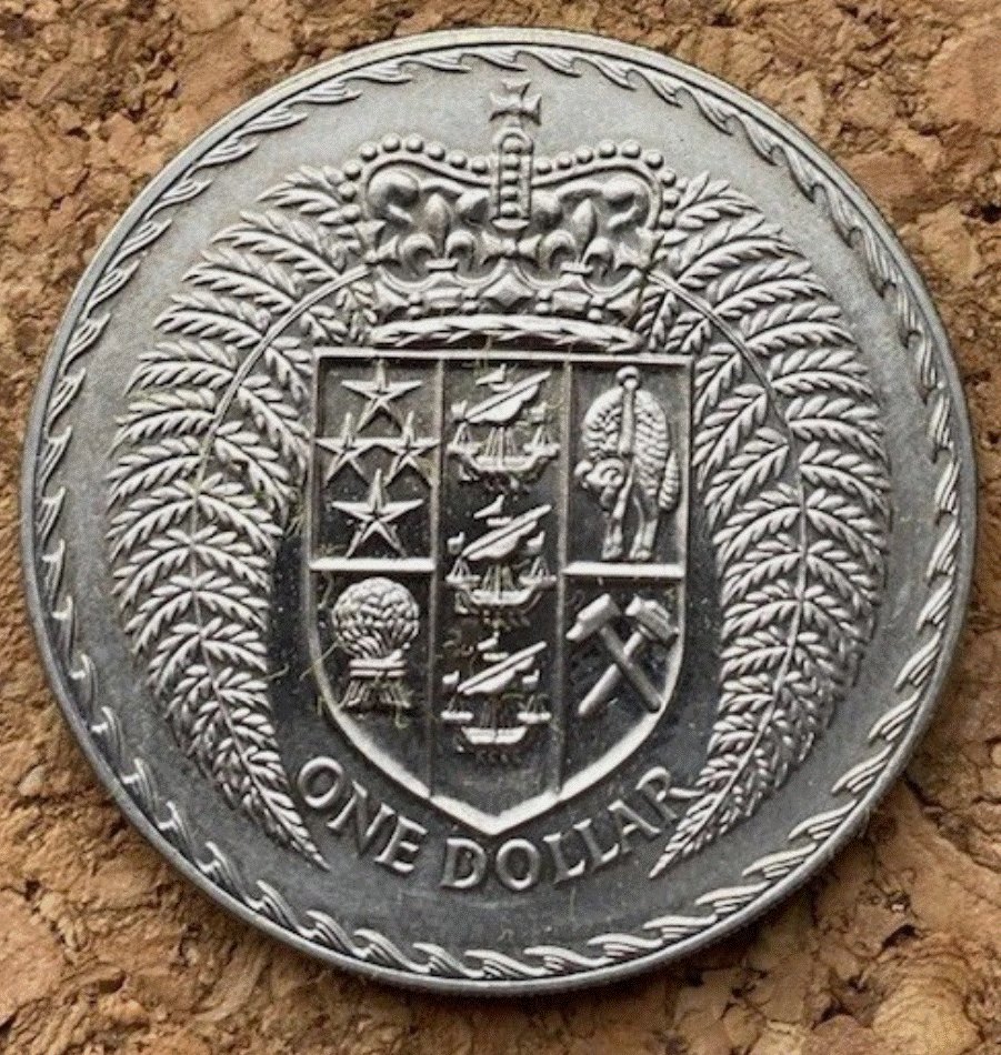  Neuseeland - 1 Dollar 1979 | Herrliches Moti   