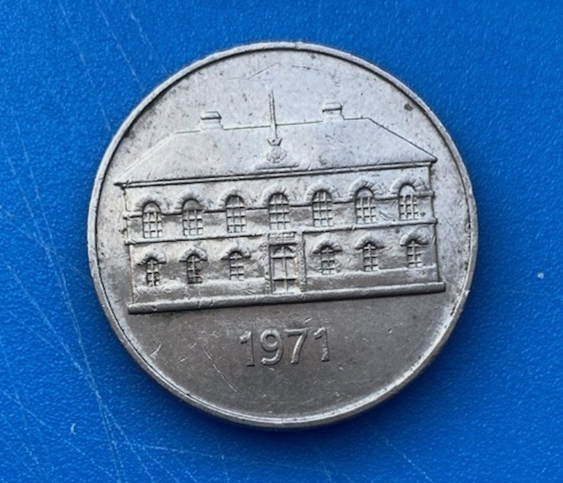  Island 50 Krónur 1971 Parlamentsgebäude   