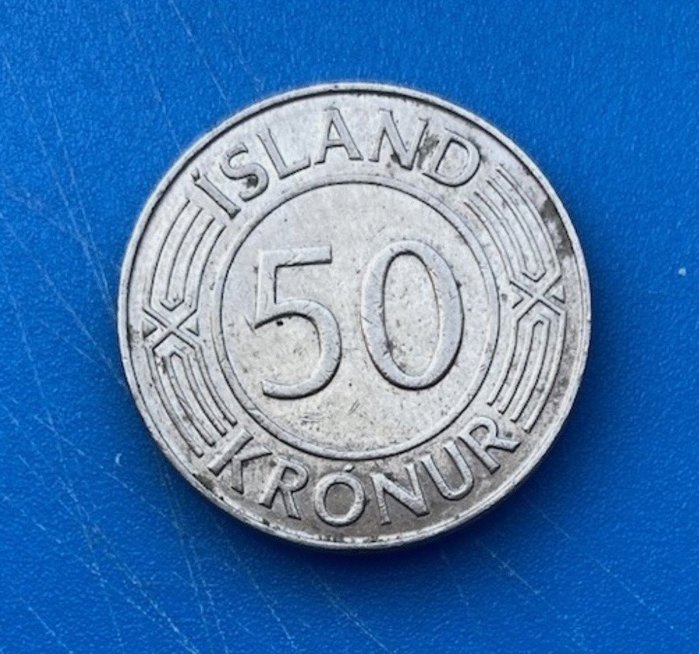  Island 50 Krónur 1971 Parlamentsgebäude   