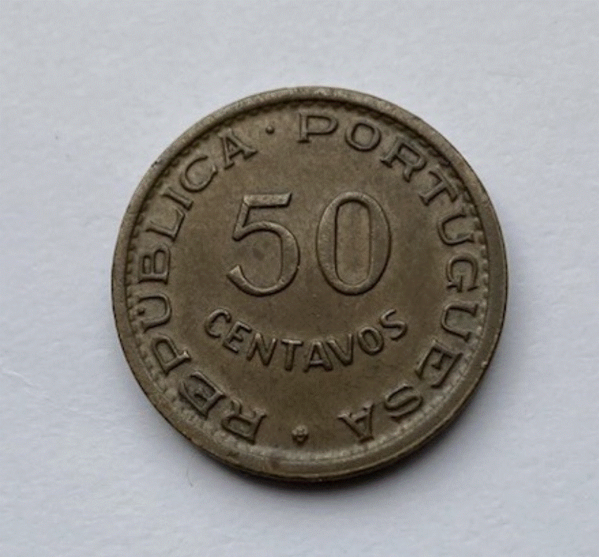  Angola 50 Centavos 1953 | Bronze Münze | Portugiesische Kolonie   