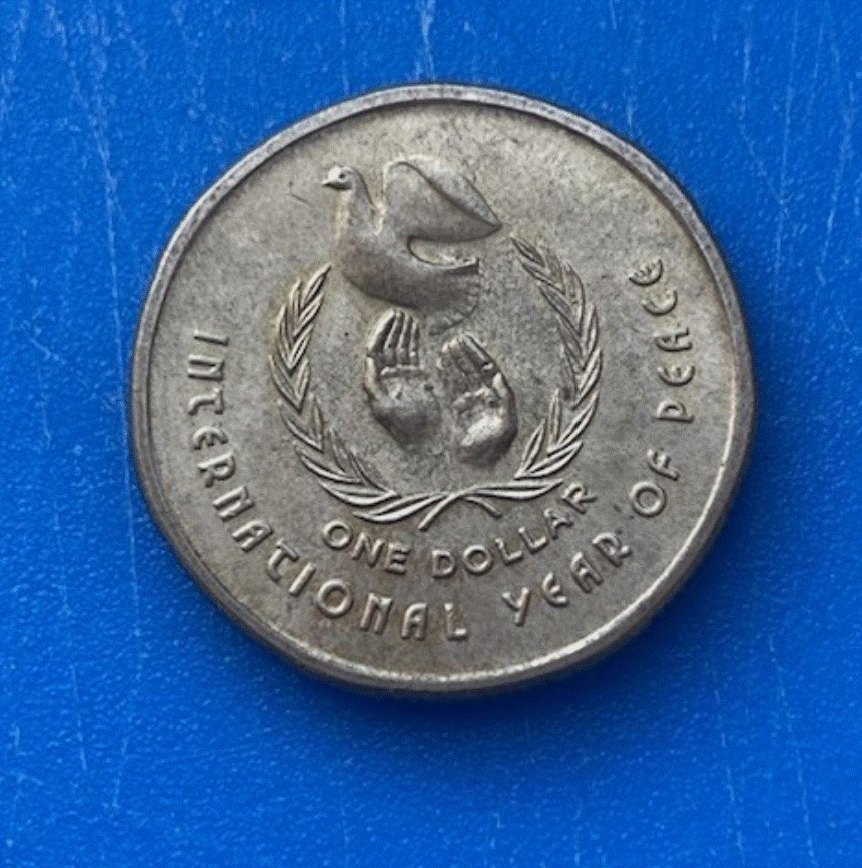  Australien 1 Dollar 1986 Jahr des Friedens   