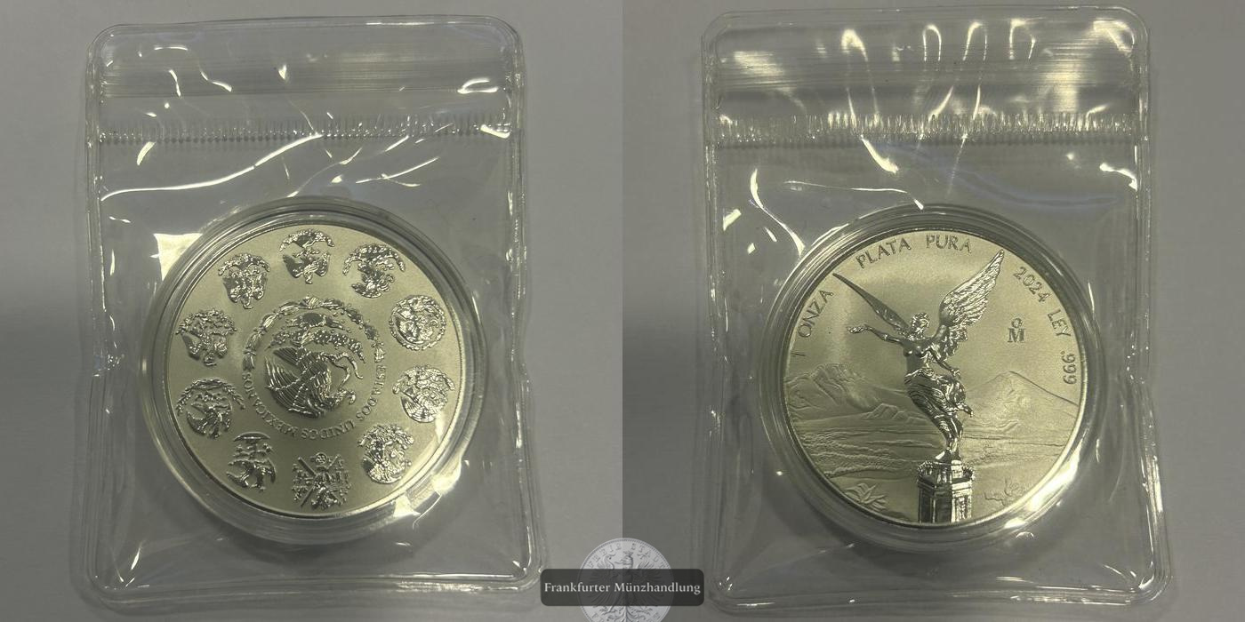  Mexiko / 1 Onza Libertad 2024 Mo FM-Frankfurt KM#639 Feinsilber: 31,07g   