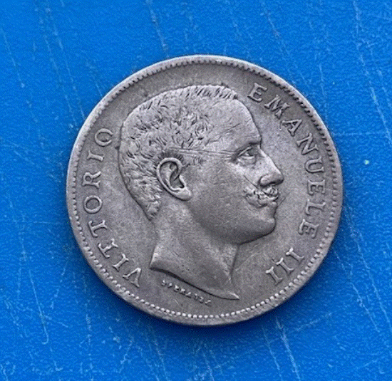  SILBER - Italien (Königreich) 1 Lira 1902 R (Viktor Emanuel III.)   