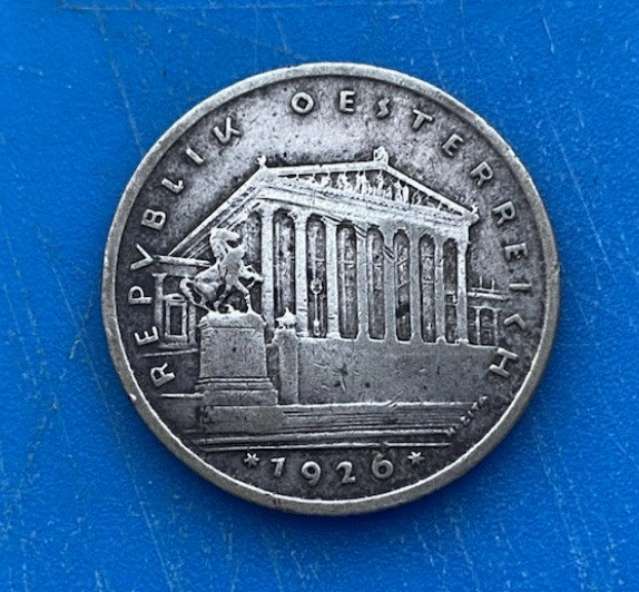  SILBER - Österreich (Erste Republik) 1 Schilling 1926 Parlamentsgebäude   